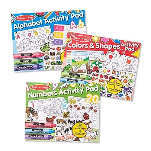 ウトレットストア メリッサ&ダグ おもちゃ 知育玩具 93777 Melissa & Doug Activity Pad Bundle - Alphabet， Colors & Sh