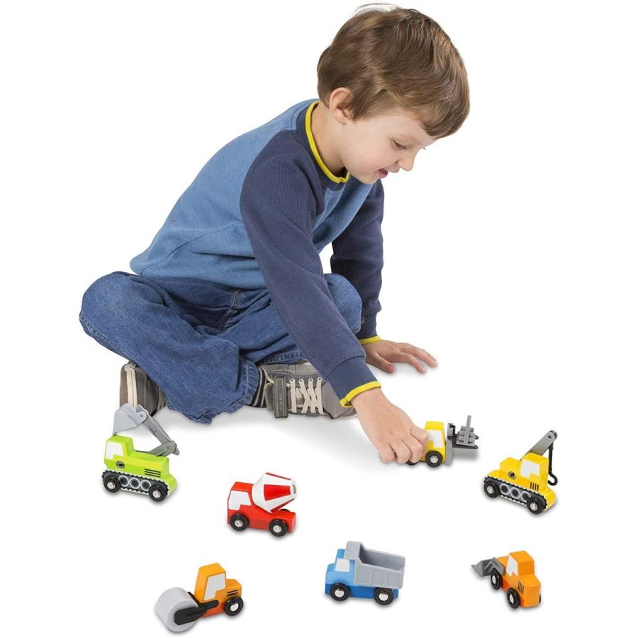 メリッサ&ダグ おもちゃ 知育玩具 3180 Melissa & Doug Wooden Construction Site Vehicles with Woode_2