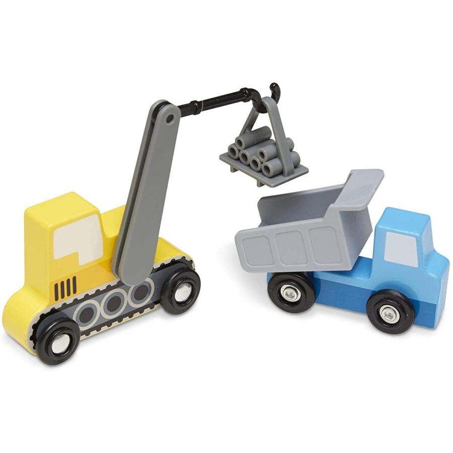 メリッサ&ダグ おもちゃ 知育玩具 3180 Melissa & Doug Wooden Construction Site Vehicles with Woode_4