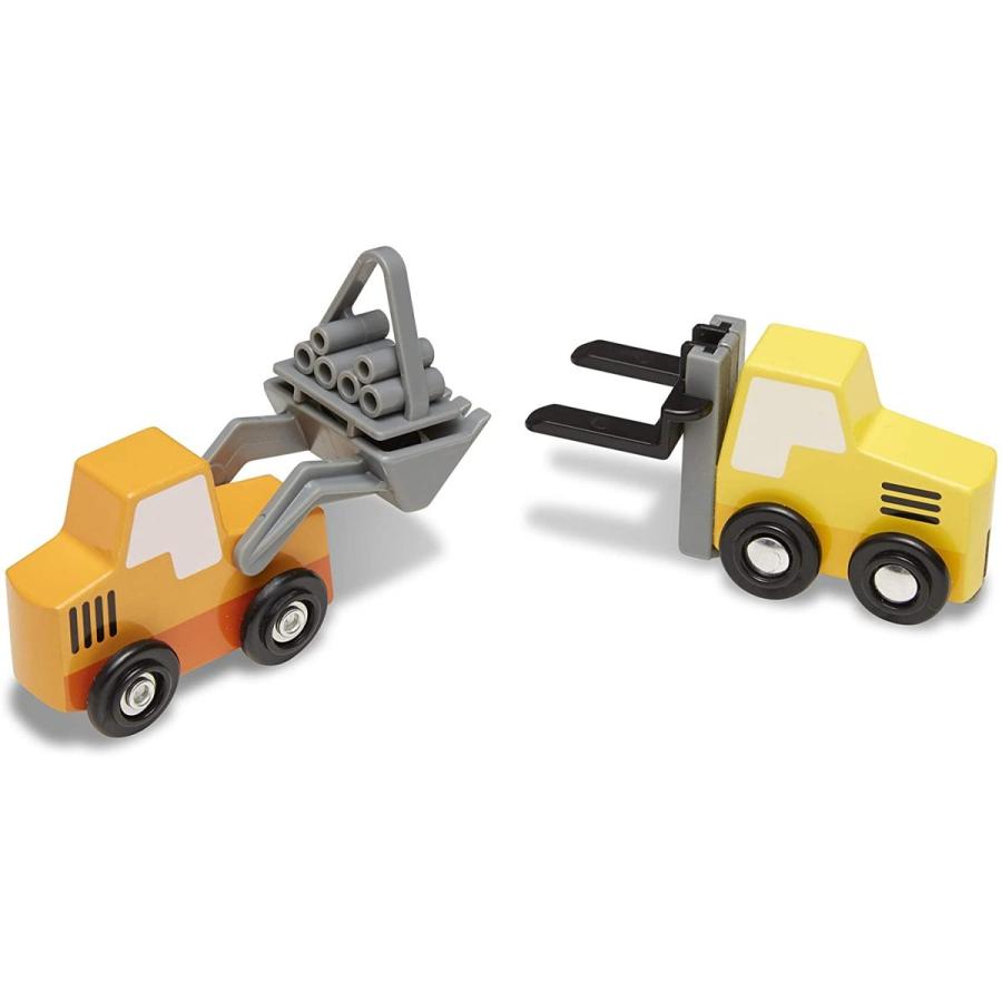 メリッサ&ダグ おもちゃ 知育玩具 3180 Melissa & Doug Wooden Construction Site Vehicles with Woode_5