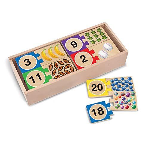 メリッサ&ダグ おもちゃ 知育玩具 MND2542 Melissa & Doug Self-Correcting Wooden Number Puzzles wit