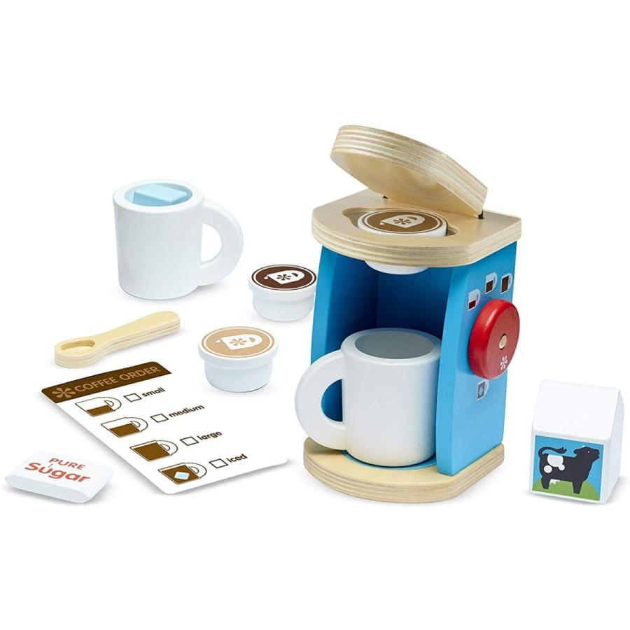 メリッサ&ダグ おもちゃ おままごと 9842 Melissa & Doug 11-Piece Brew and Serve Wooden Coffee Mak