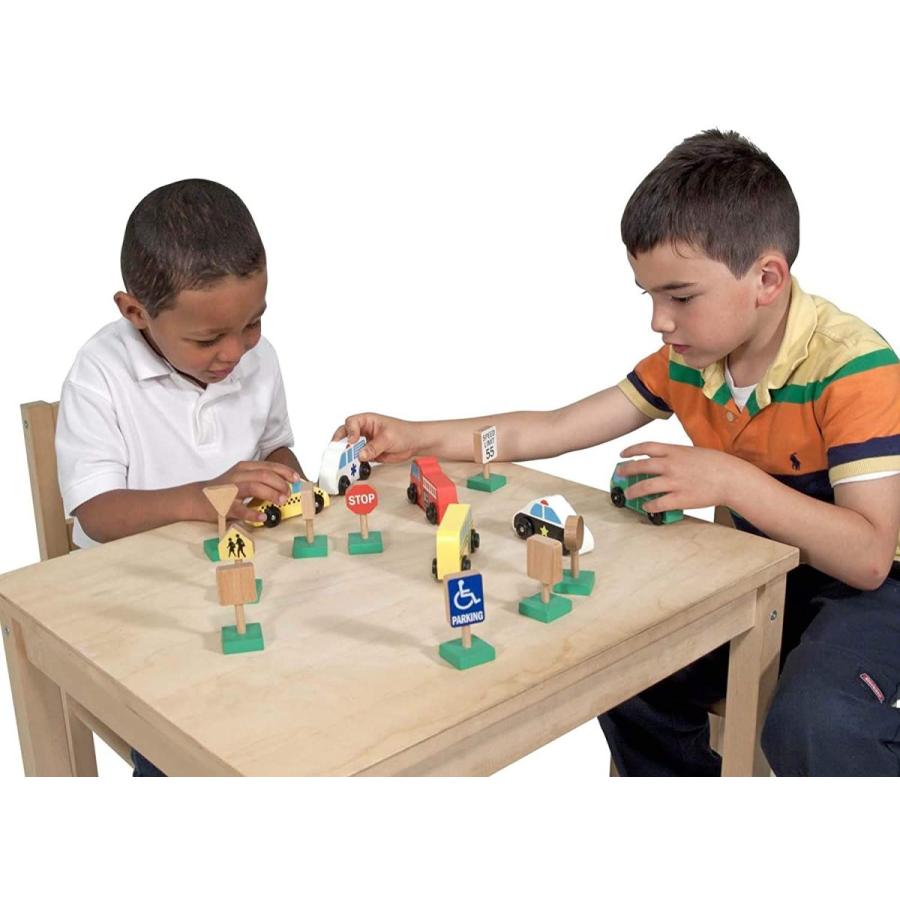 メリッサ&ダグ おもちゃ 知育玩具 3177 Melissa & Doug Wooden Vehicles and Traffic Signs with 6 Car_4