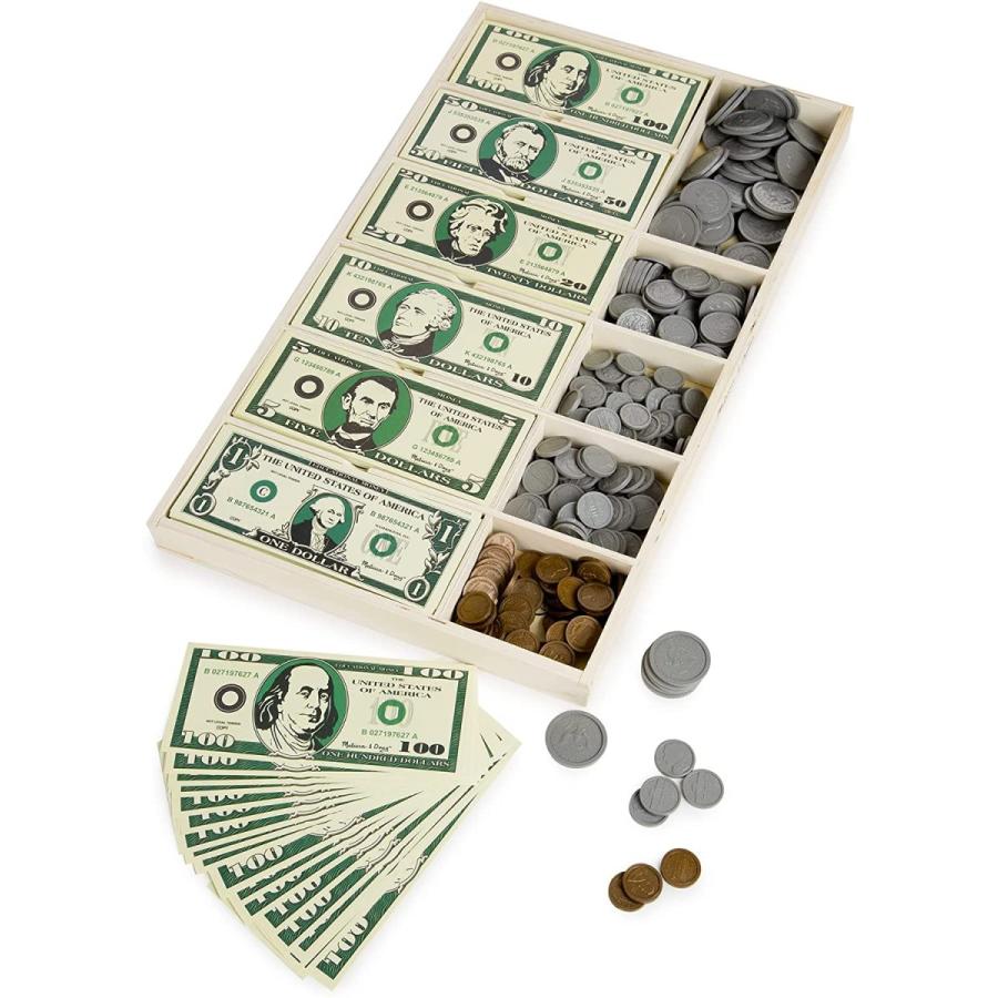 メリッサ&ダグ おもちゃ 知育玩具 1273 Melissa & Doug Play Money Set - Educational Toy with Paper_3