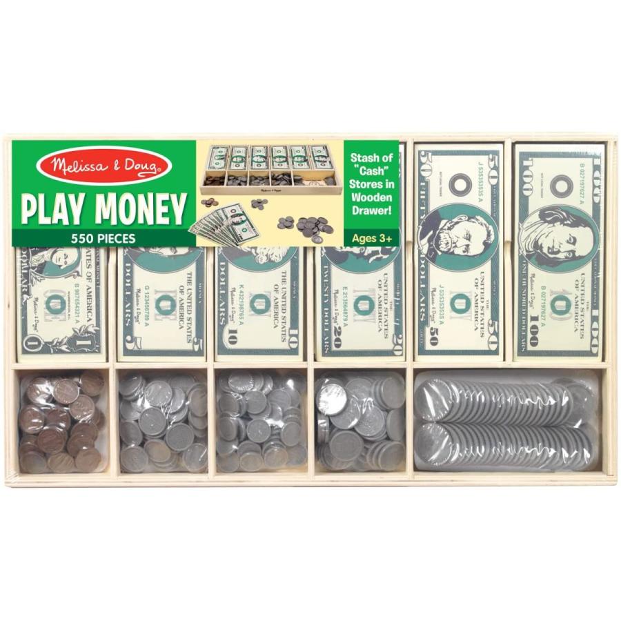 メリッサ&ダグ おもちゃ 知育玩具 1273 Melissa & Doug Play Money Set - Educational Toy with Paper_5