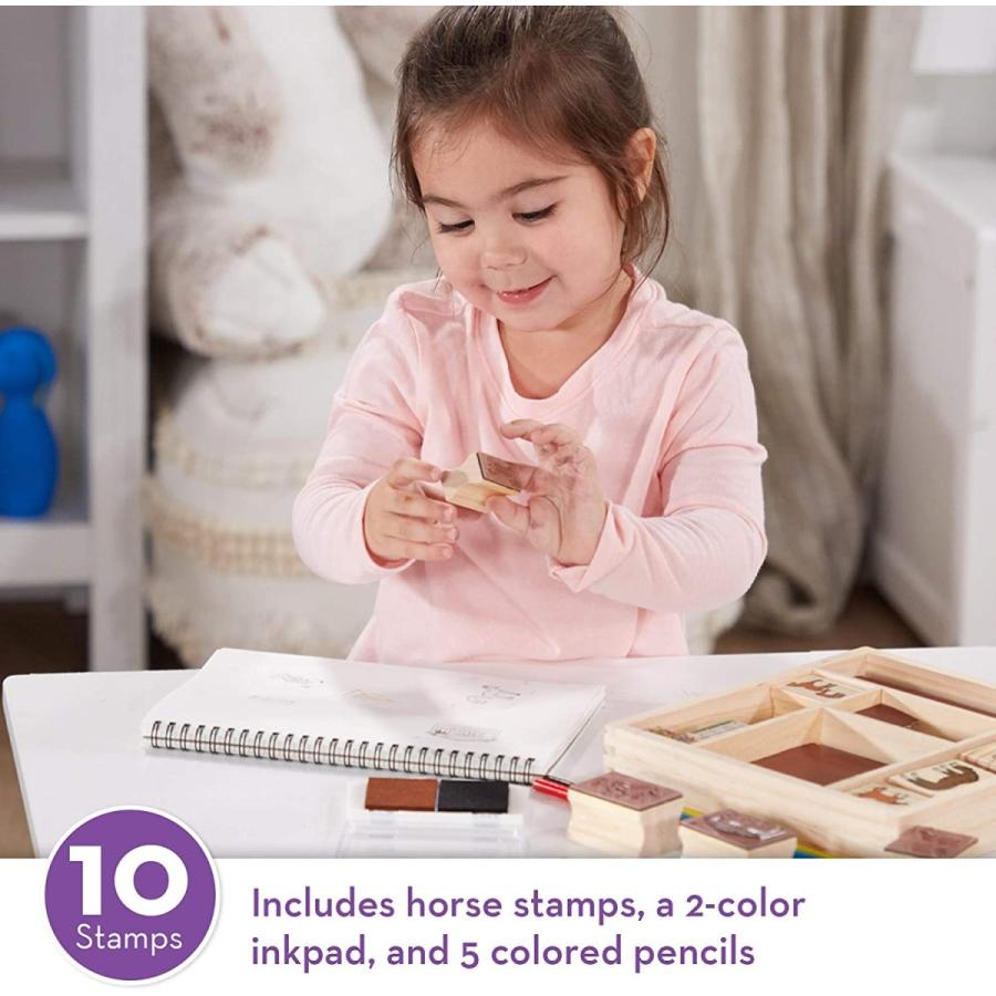 メリッサ&ダグ おもちゃ 知育玩具 2410 Melissa & Doug Wooden Stamp Activity Set: Horse Stable - 10_1