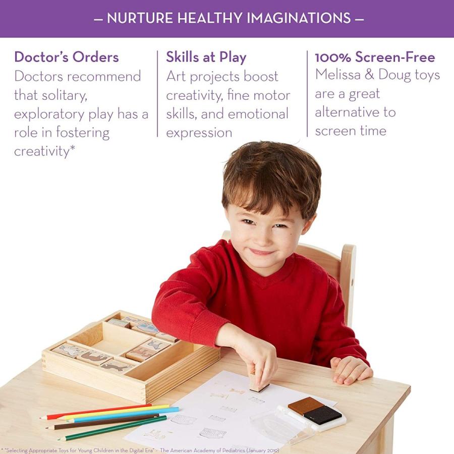 メリッサ&ダグ おもちゃ 知育玩具 2410 Melissa & Doug Wooden Stamp Activity Set: Horse Stable - 10_2