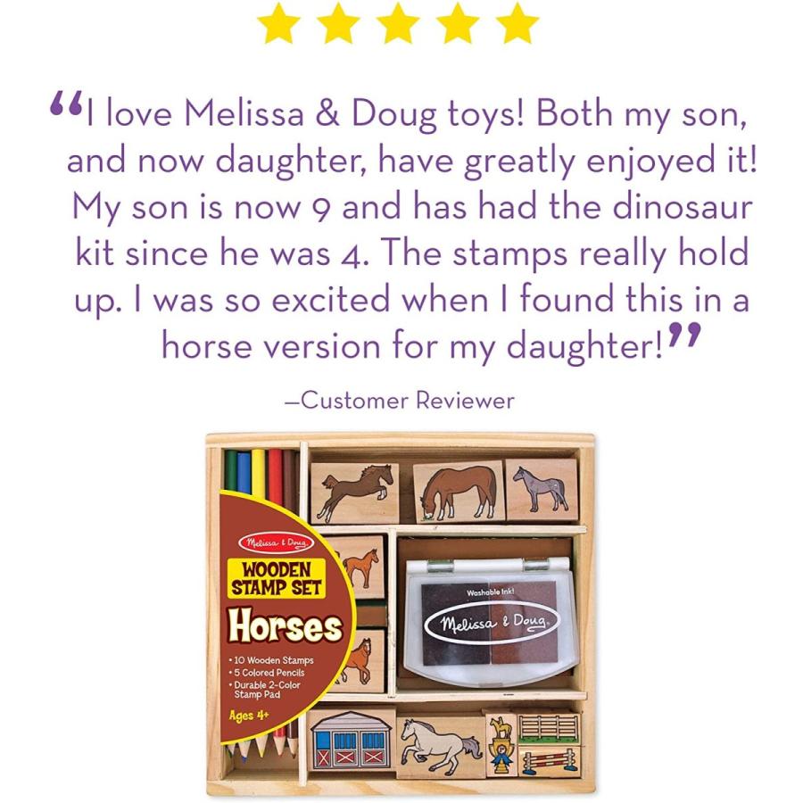 メリッサ&ダグ おもちゃ 知育玩具 2410 Melissa & Doug Wooden Stamp Activity Set: Horse Stable - 10_5