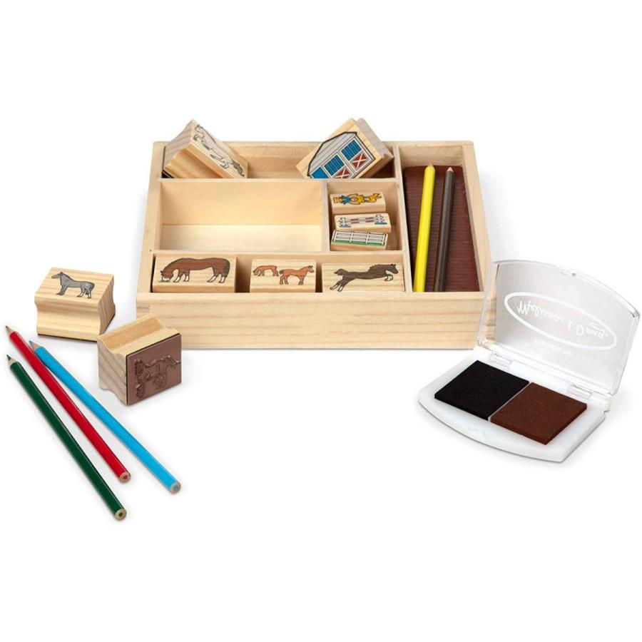 メリッサ&ダグ おもちゃ 知育玩具 2410 Melissa & Doug Wooden Stamp Activity Set: Horse Stable - 10_8