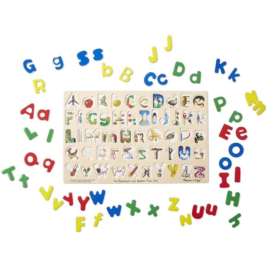 メリッサ&ダグ おもちゃ 知育玩具 96128 Melissa & Doug Upper & Lower Case Alphabet Letters Wooden