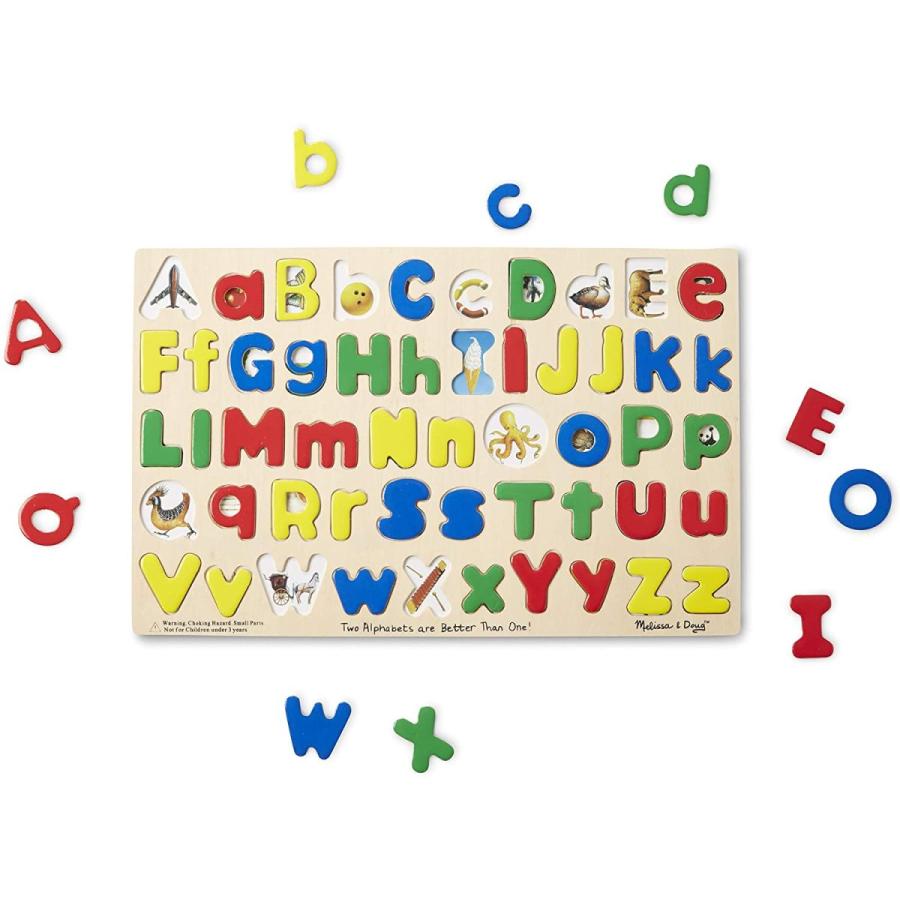 メリッサ&ダグ おもちゃ 知育玩具 96128 Melissa & Doug Upper & Lower Case Alphabet Letters Wooden