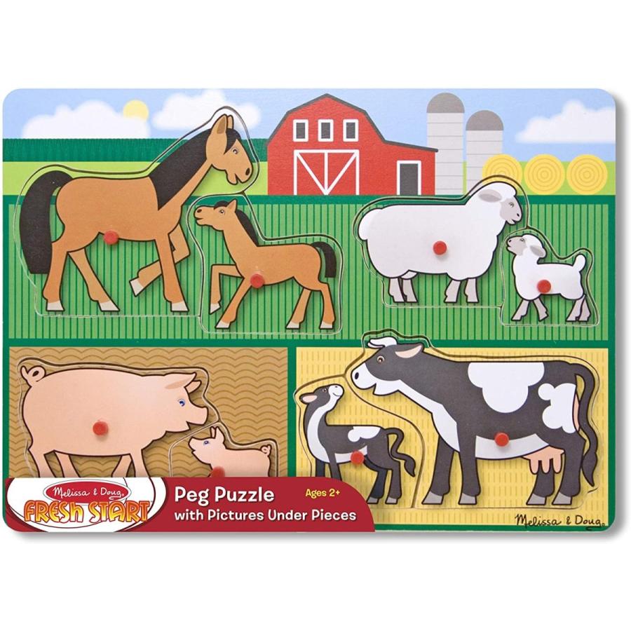 メリッサ&ダグ おもちゃ 知育玩具 1875 Melissa & Doug Farm Peg Puzzle