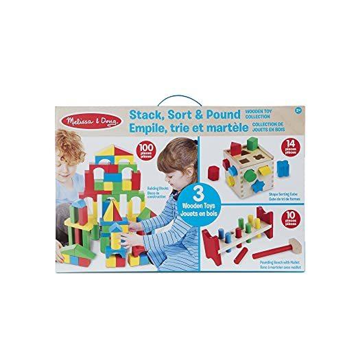 メリッサ&ダグ おもちゃ 知育玩具 93685 Melissa & Doug Stack， Sort & Pound Wooden Toy Collection (