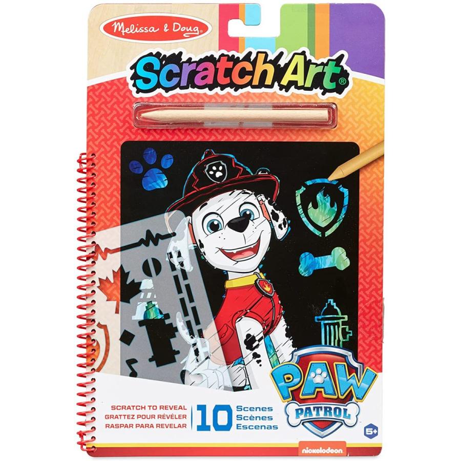 メリッサ&ダグ おもちゃ 知育玩具 33261 Melissa & Doug PAW Patrol Scratch Art Pad - Marshall Colou