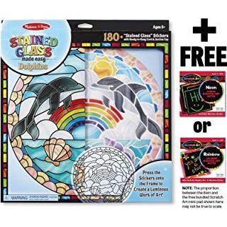 メリッサ&ダグ おもちゃ 知育玩具 MELISSA/092913 Melissa & Doug Dolphins: Stained Glass Made Easy