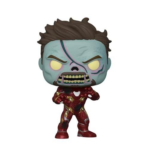 ファンコ FUNKO フィギュア 58178 Funko POP Marvel: What If? - Zombie Iron Man， Amazon Exclusive Glow i