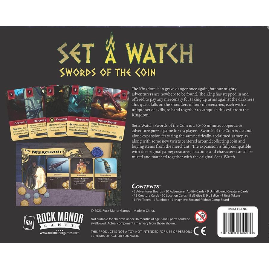 ボードゲーム 英語 アメリカ TABRMA111 Set a Watch Swords of The Coin ? Standalone Cooperative Advの画像