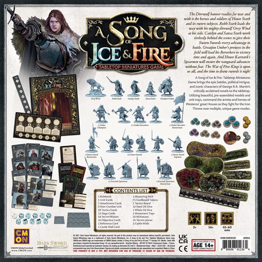 ボードゲーム 英語 アメリカ SIF01A CMON A Song of Ice \u0026 Fire Tabletop Miniatures Game Stark Starter_1