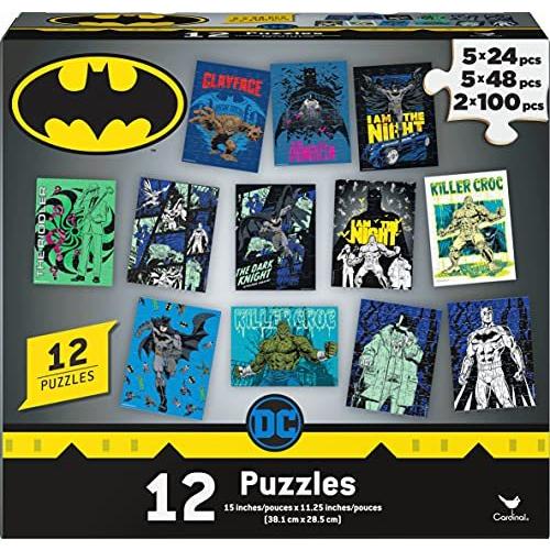ジグソーパズル 海外製 アメリカ 6063956 Spin Master Games， DC Comics， Batman Puzzles 12-Pack， Kid
