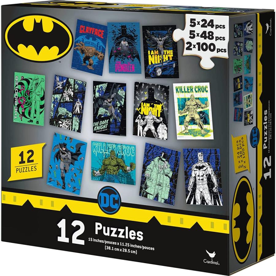 ジグソーパズル 海外製 アメリカ 6063956 Spin Master Games， DC Comics， Batman Puzzles 12-Pack， Kid_4