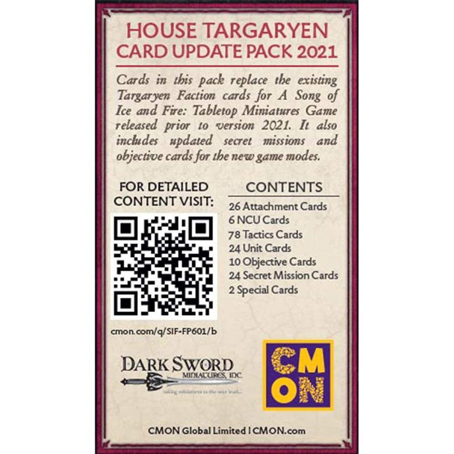 ボードゲーム 英語 アメリカ CMNSIFFP6 A Song of Ice and Fire Tabletop Miniatures Targaryen Factionの画像