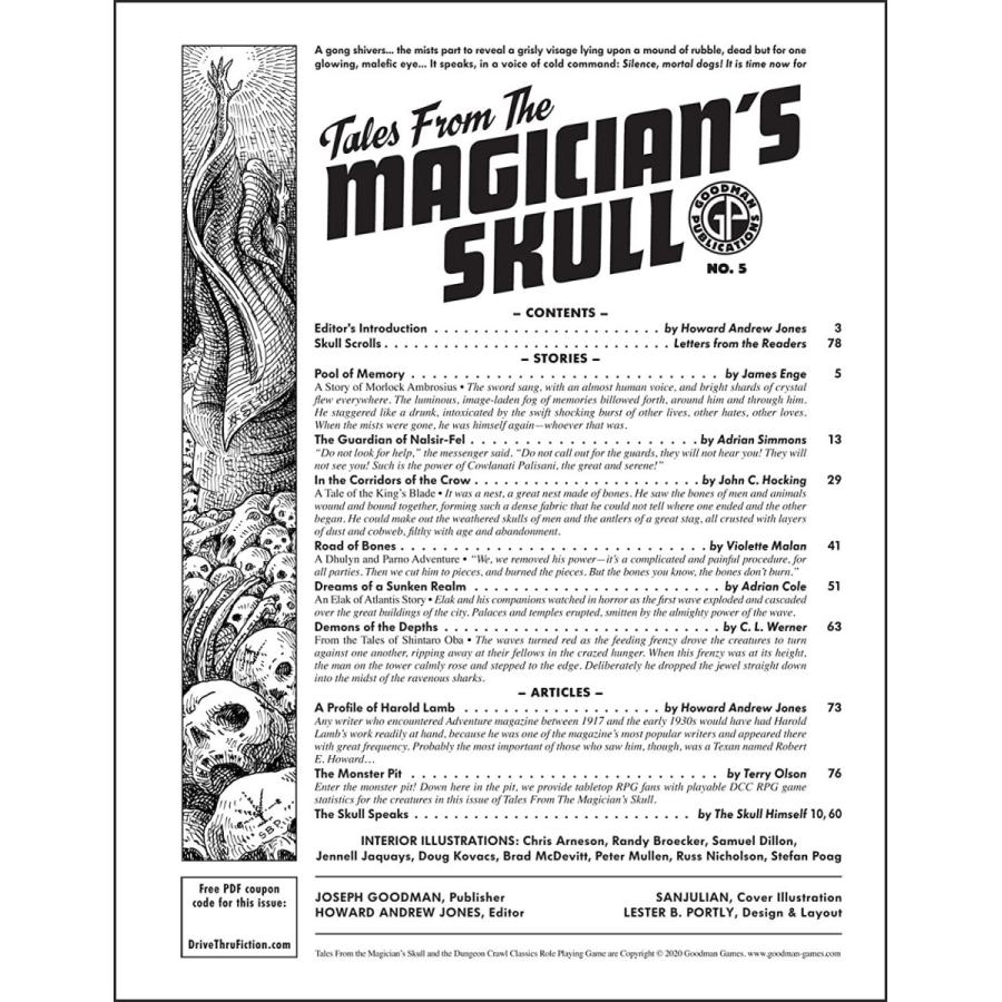 ボードゲーム 英語 アメリカ GMG4504 Goodman Games LLC Tales from The Magician's Skull #5の画像