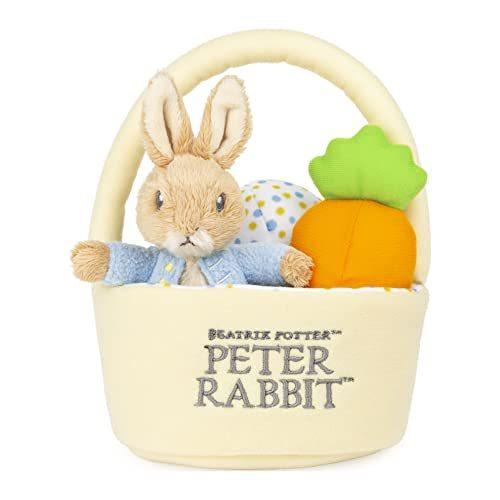 ガンド GUND ぬいぐるみ 6063507 GUND Beatrix Potter Peter Rabbit Easter Basket Sensory Toy Playset， 4-P
