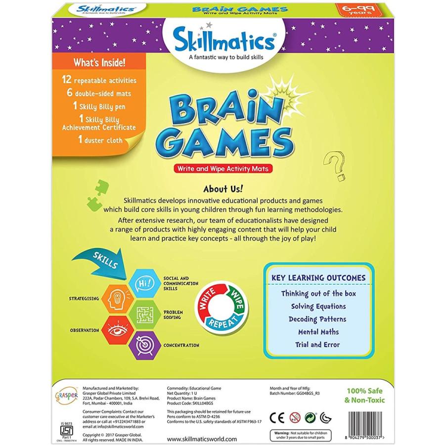 Skillmatics スキルマティクス アメリカ SKILL04BGS Skillmatics Educational Game - Brain Games， Reusa_2