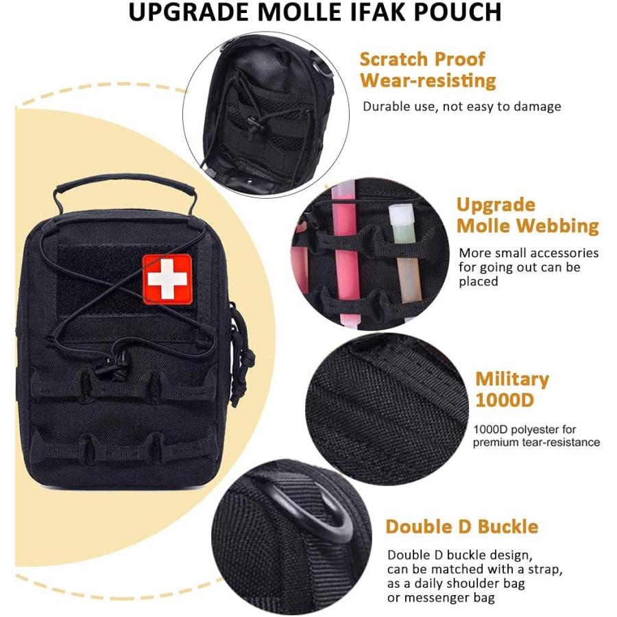 タクティカルポーチ ミリタリーポーチ サバイバルゲーム Ifak Pouch Molle, First Aid Poucの画像
