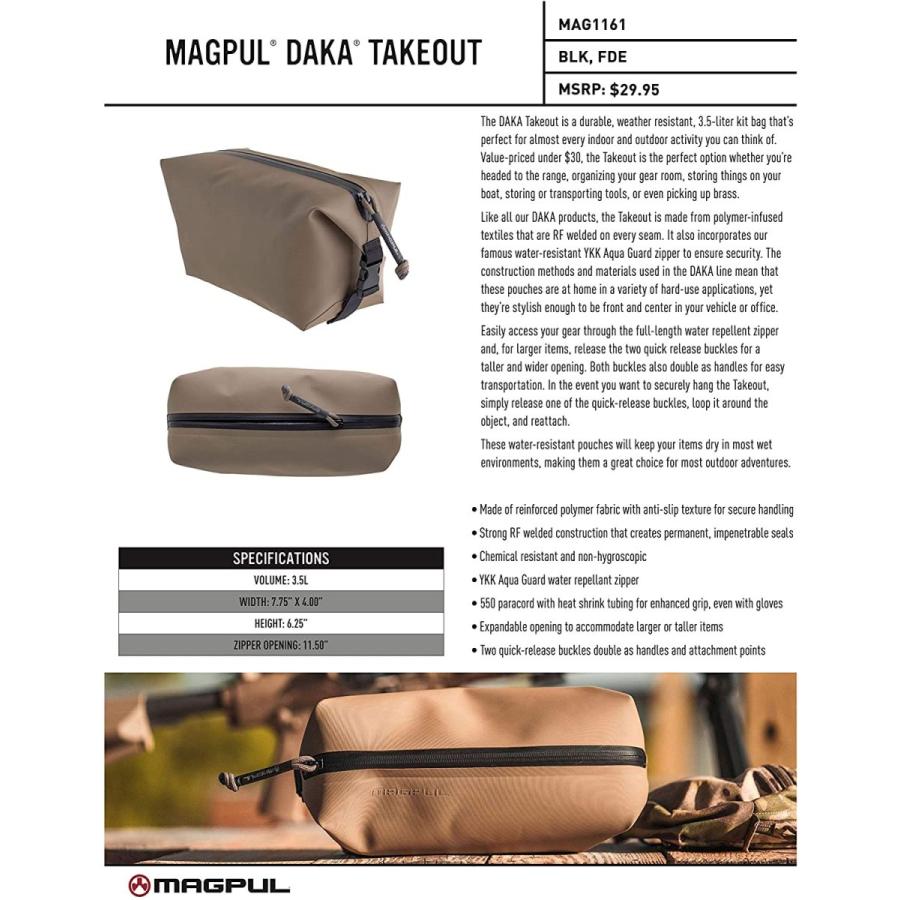 タクティカルポーチ ミリタリーポーチ サバイバルゲーム MAGTKOUT Magpul DAKA Takeout 3.5の画像