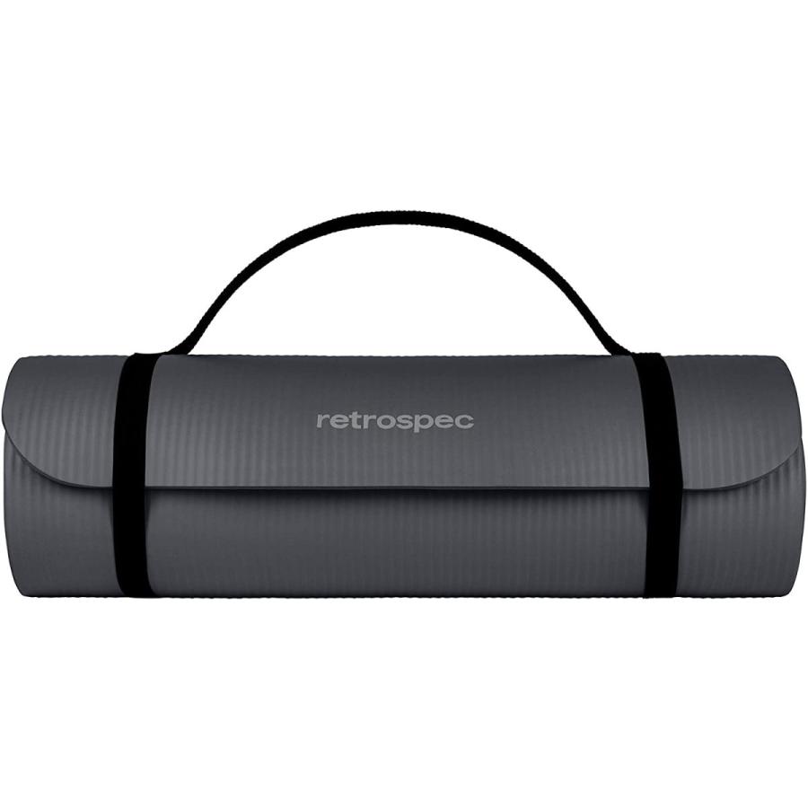 ヨガマット フィットネス 4439 Retrospec Solana Yoga Mat 1/2\" Thick w/Nylon Strap for Men \u0026 Women - N"