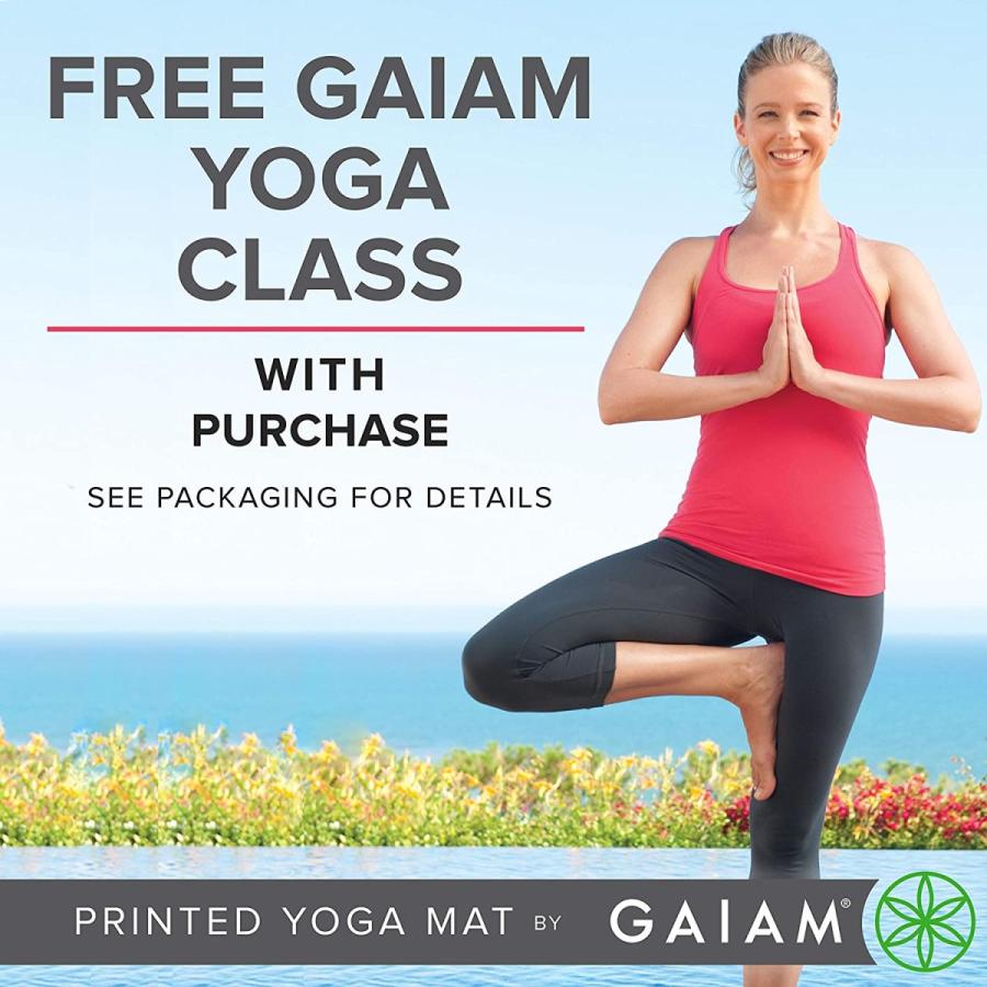 ヨガマット フィットネス 0018713625045 Gaiam Yoga Mat Premium Solid Color Non Slip Exercise \u0026 Fitnesの画像
