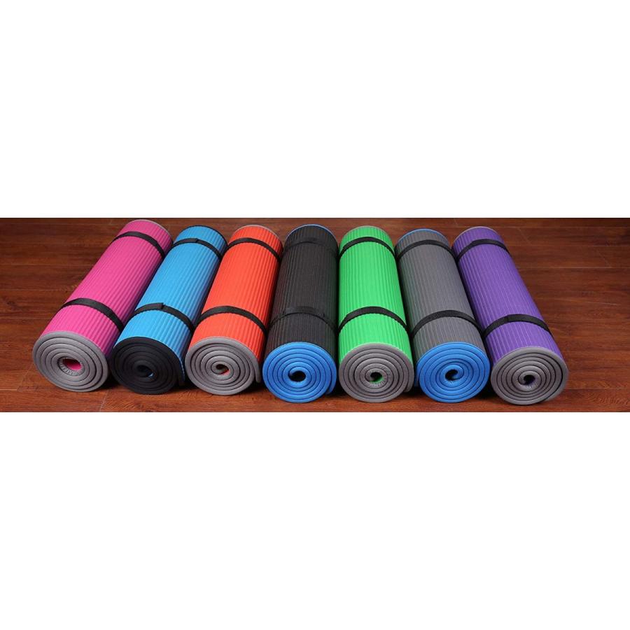 ヨガマット フィットネス BFGP-10GR Fitvids All-Purpose 2/5-Inch (10mm) Extra Thick High Density Antiの画像