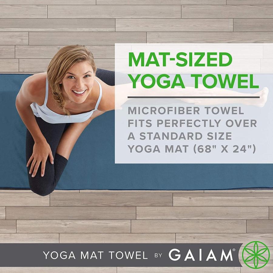 ヨガマット フィットネス 05-63067 Gaiam Yoga Mat Towel Microfiber Mat-Sized Yoga Towel for Hot Yogaの画像
