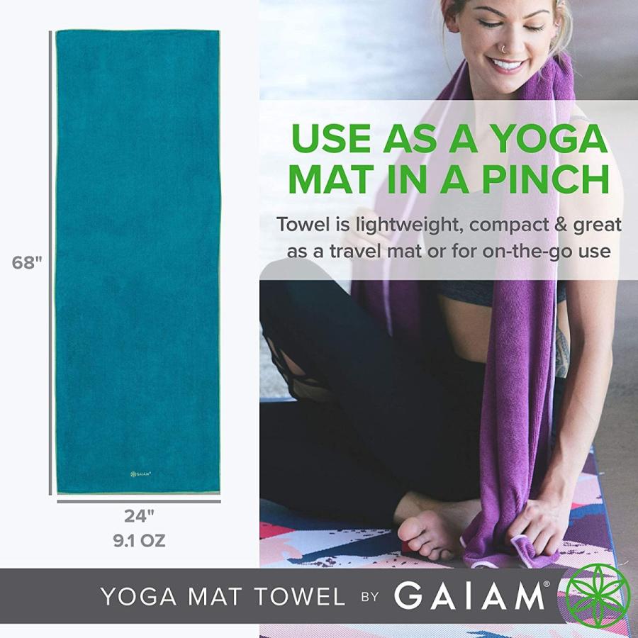 ヨガマット フィットネス 05-63067 Gaiam Yoga Mat Towel Microfiber Mat-Sized Yoga Towel for Hot Yogaの画像