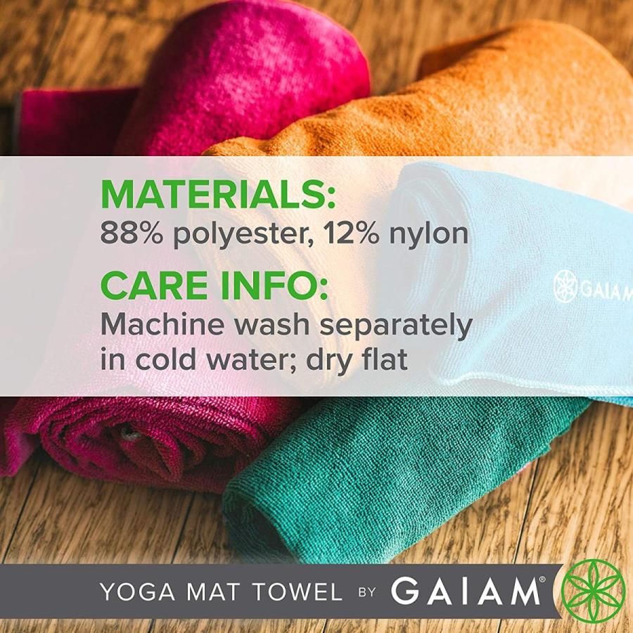 ヨガマット フィットネス 05-63067 Gaiam Yoga Mat Towel Microfiber Mat-Sized Yoga Towel for Hot Yogaの画像