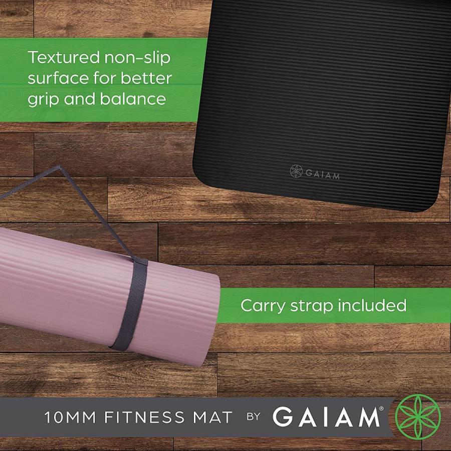 ヨガマット フィットネス 05-64495 Gaiam Extra-Thick Yoga Fitness Mat and Exercise Mat with Non-Slipの画像