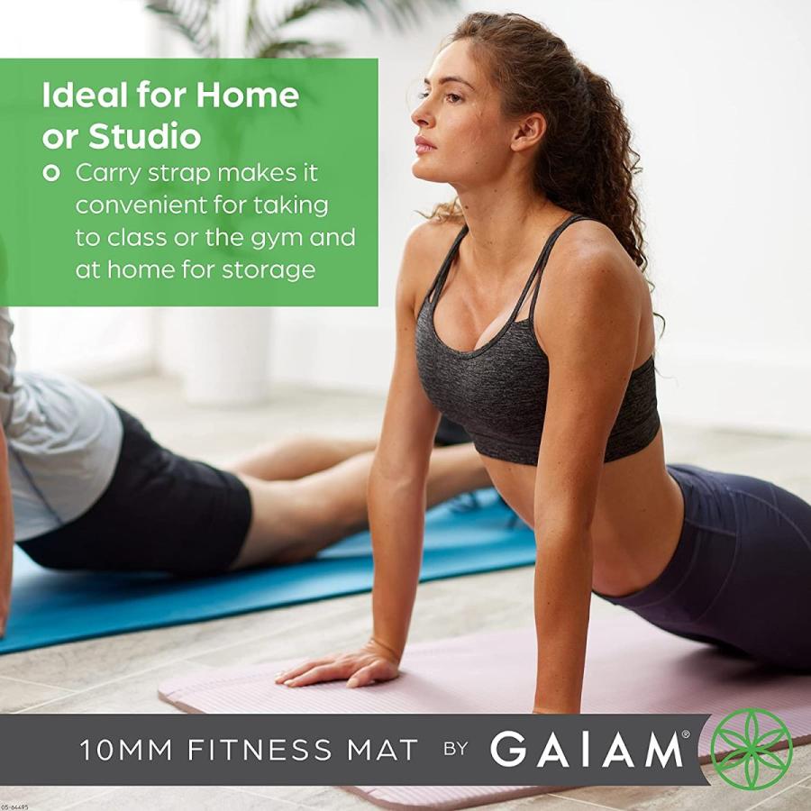 ヨガマット フィットネス 05-64495 Gaiam Extra-Thick Yoga Fitness Mat and Exercise Mat with Non-Slipの画像