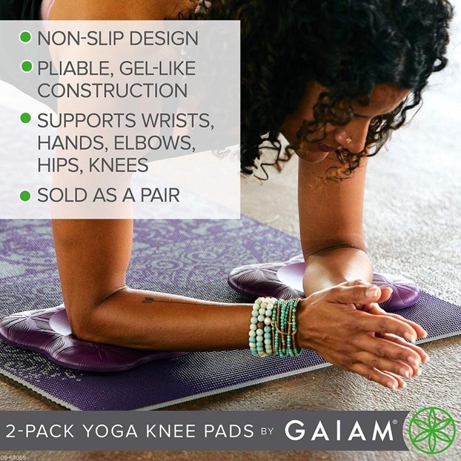 ヨガマット フィットネス 05-63059 Gaiam Yoga Knee Pads (Set of 2) - Yoga Props and Accessories for Wの画像