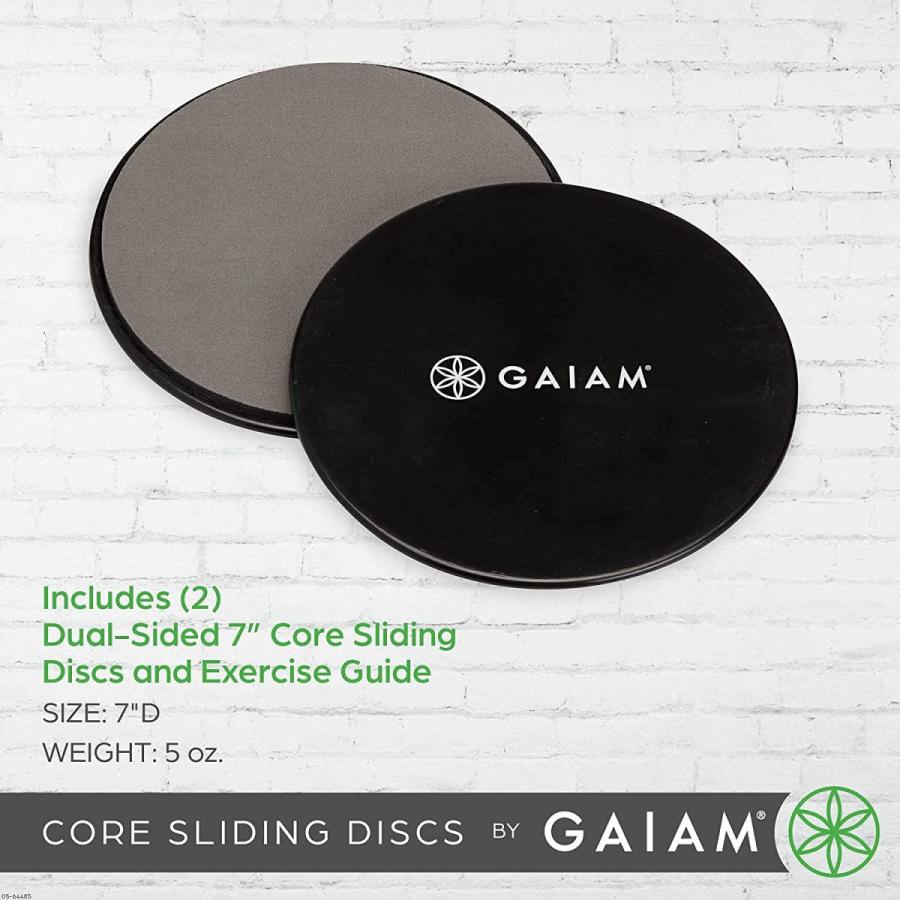 ヨガマット フィットネス 0018713644855 Gaiam Core Sliding Discs - Dual Sided Workout Sliders for Carの画像