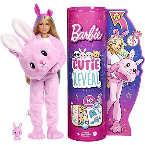 バービー バービー人形 HHG19 Barbie Cutie Reveal Fashion Doll with Bunny Plush Costume \u0026 10 Surprises