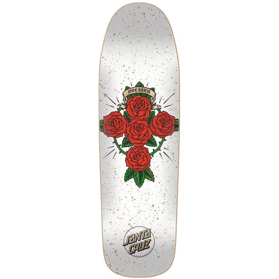 デッキ スケボー スケートボード 11116487 Santa Cruz Skateboard Deck Dressen Rose Cross Shaped 9.3