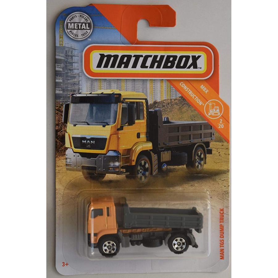 擦り付け木ボックス席 マテル ミニカー FYP74-4B10 Matchbox Construction Series Man TGS Dump Truck 2/20, ミニカー-模型、プラモデル
