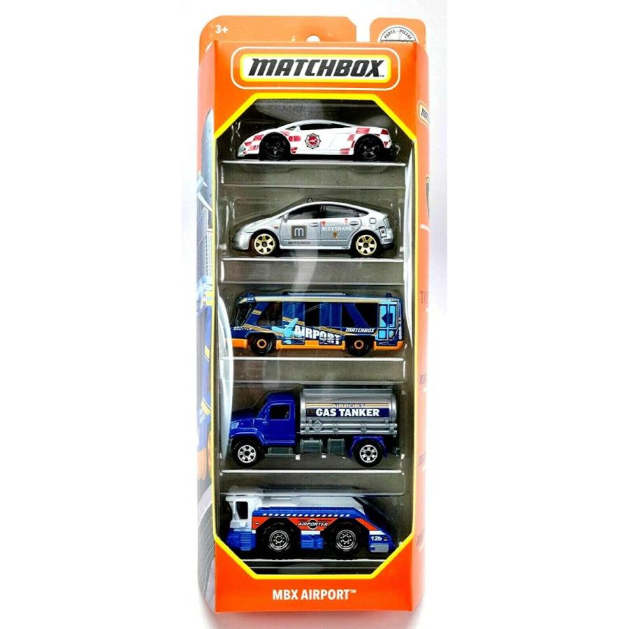 マッチボックス マテル ミニカー 0887961672039 Matchbox MBX Airport 5 Pack, 1:64 Scale Vehicles