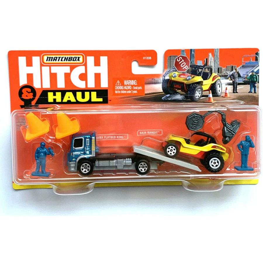 マッチボックス マテル ミニカー GWM63 Matchbox Roadside Assistance [Hitch \u0026 Haul] MBX Flatbed Kin