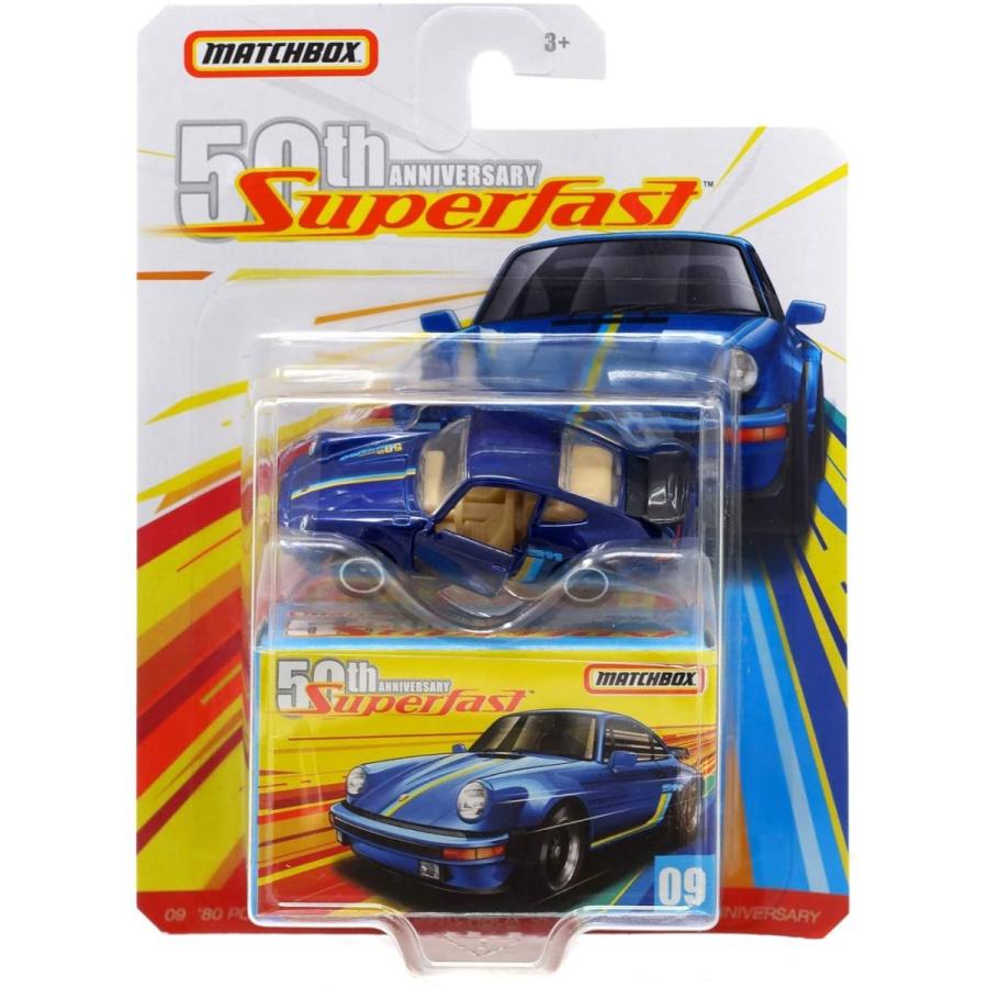 マッチボックス マテル ミニカー F963 Matchbox 50th Anniversary Super Fast '80 Porsche 911 Turbo