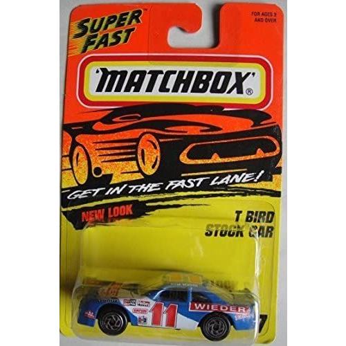 マッチボックス マテル ミニカー MATCHBOX SUPER FAST BLUE FORD THUNDERBIRD STOCK CAR #7 WIEDERの画像