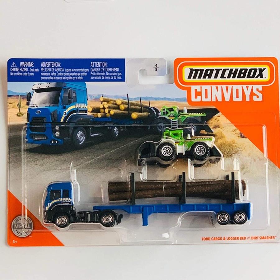 擦り付け木ボックス席 マテル プレイセット GMD04 Matchbox Convoys Ford Cargo \u0026 MBX Dump Trailer / Quar 模型、プラモデル-ミニカー