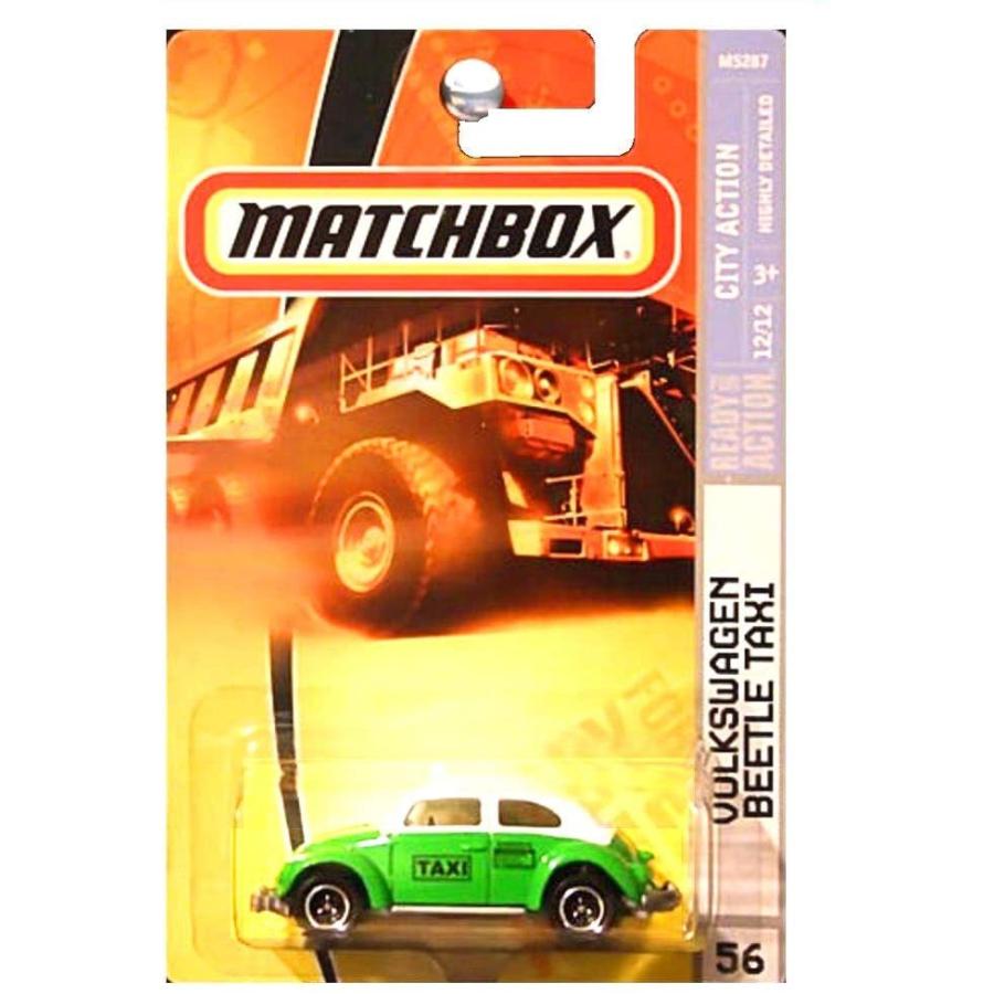 マッチボックス マテル ミニカー 1 Matchbox Volkswagen VW Beetle Taxi Green and White 2008 56 City