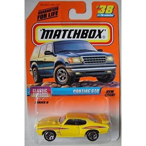 マッチボックス マテル ミニカー MATCHBOX CLASSIC DECADES YELLOW PONTIAC GTO #38
